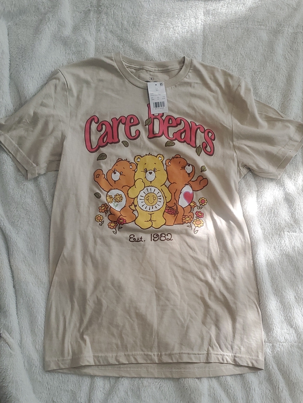 Care Bears Beige Graphic Tee with Yellow & Brown Bears